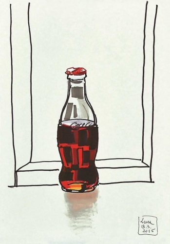 2015 - Bottiglietta aperta di Coca-Cola