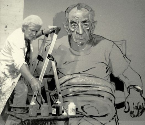 2004 - Luca dipinge il ritratto del vecchio amico Renato